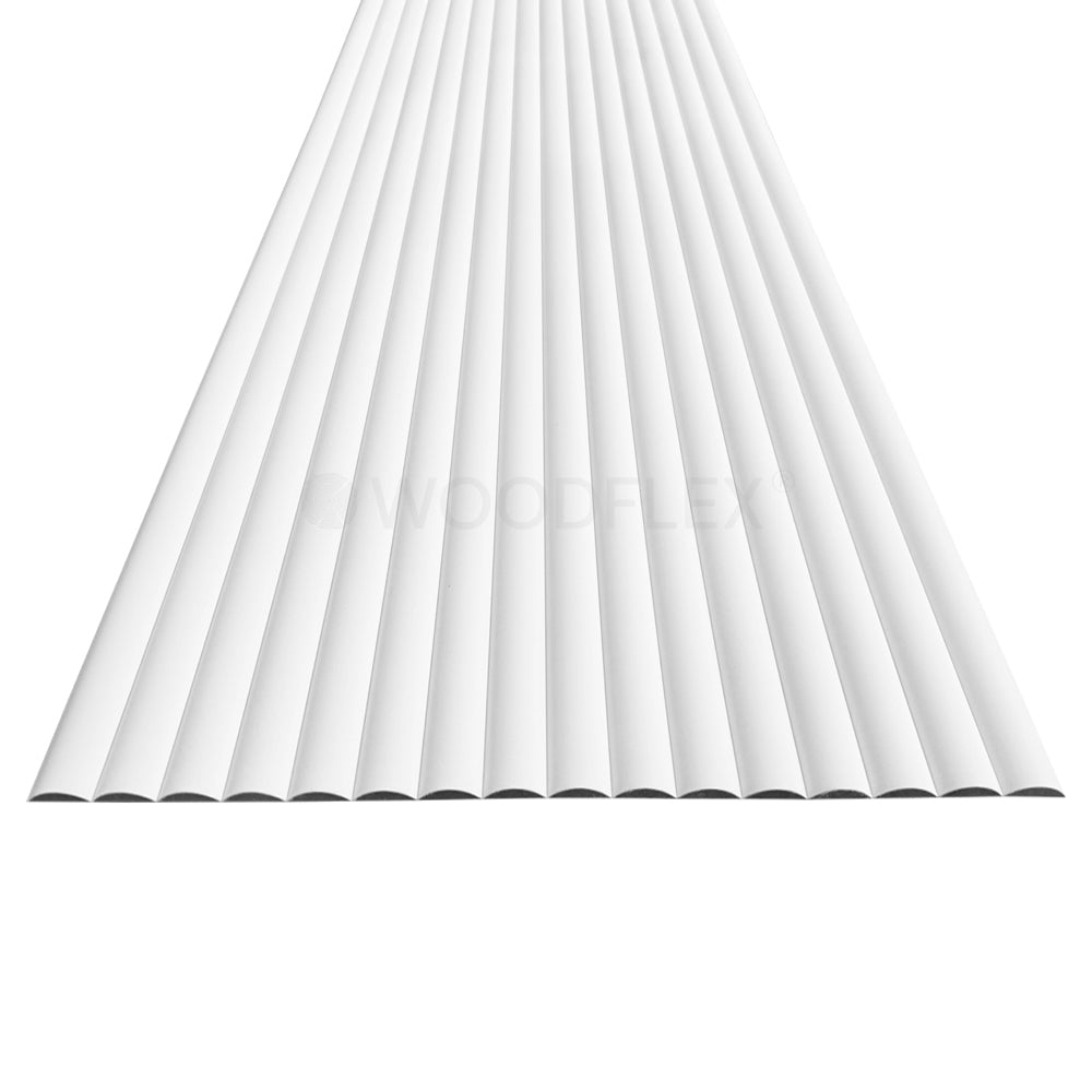 WOODFLEX WHITE PRIMED FLEXIBLE - HALF ROUND 37 - 2700mm x 600mm