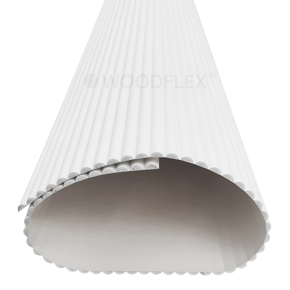WOODFLEX WHITE PRIMED FLEXIBLE - HALF ROUND 37 - 2700mm x 600mm