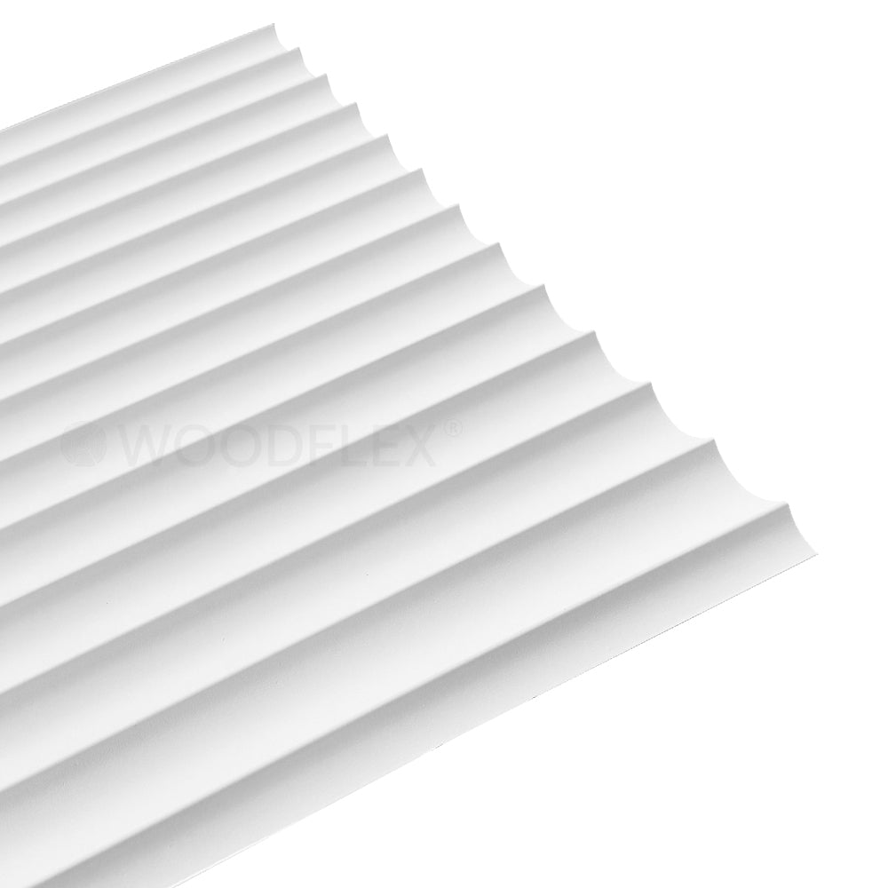 WOODFLEX WHITE PRIMED FLEXIBLE - WAVE 46 - 2700mm x 600mm