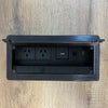 In Desk Cable Management Cubby Power, USB, HDMI & Data Box - 26.5cm -  Black