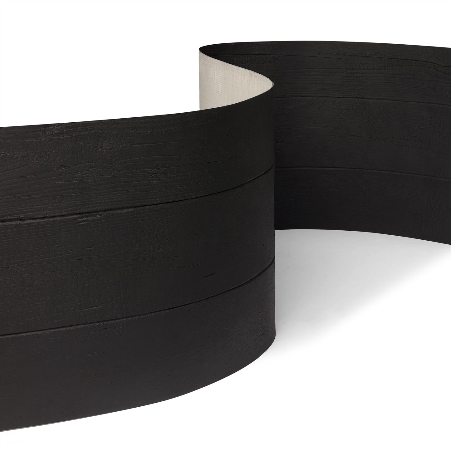 WOODFLEX  Flexible SOFT STONE PANEL - CHARCOAL BURNT WOOD - Black - 2700 x 600mm