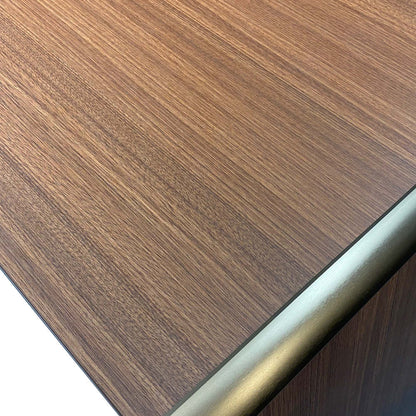 ANDERSON Executive Desk 1.6M Reversible - Hazelnut & Beige