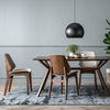 ERZA Dining Chair - Walnut & Grey