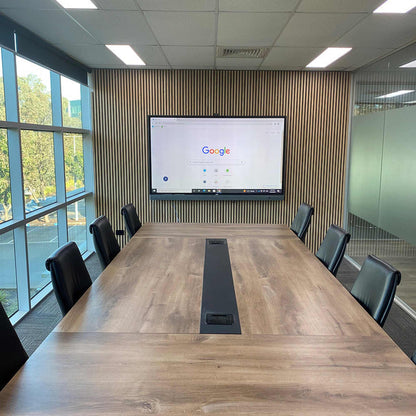 WOODFLEX Flexible Acoustic Wood Slat Wall Panel, Oak Veneer - 2400mm x 600mm