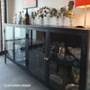 CARMEL 4 Glass Doors Sideboard 170xcm - Black