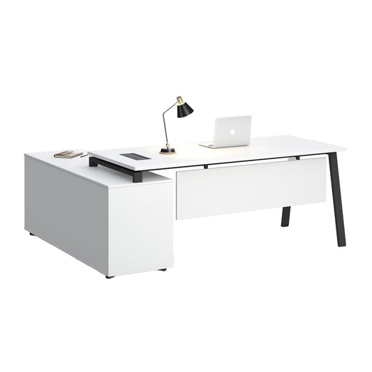 ASPEN Executive Desk Reversible 220-240cm - White & Black