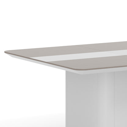 LUSH Boardroom Table 280cm - White & Taupe