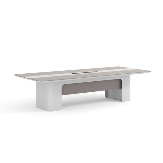 LUSH Boardroom Table 280cm - White & Taupe