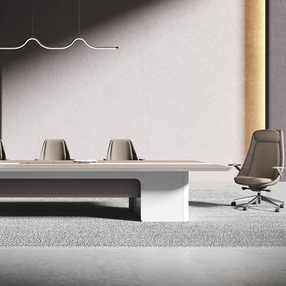 LUSH Boardroom Table 280cm - White & Taupe