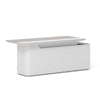 LUSH Executive Desk Left Return 200cm - White & Taupe