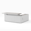 LUSH Executive Desk Left Return 200cm - White & Taupe