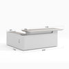 LUSH Executive Desk Left Return 200cm - White & Taupe