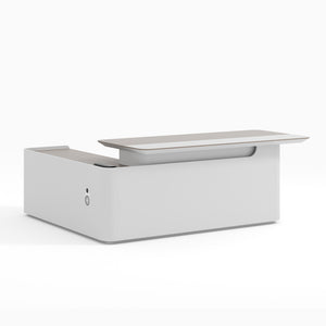 LUSH Executive Desk Right Return 200cm - White & Taupe