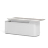 LUSH Executive Desk Right Return 200cm - White & Taupe