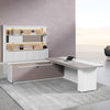 LUSH Executive Desk Left Return 240cm - White & Taupe