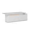 LUSH Executive Desk Left Return 240cm - White & Taupe