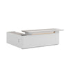 LUSH Executive Desk Right Return 240cm - White & Taupe