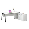 ASPEN Executive Desk Reversible 220-240cm - White & Black