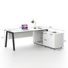 ASPEN Executive Desk Reversible 220-240cm - White & Black