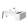 ASPEN Executive Desk Reversible 220-240cm - White & Black