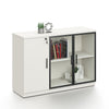 ASPEN Credenza Cabinet 120cm - White & Black