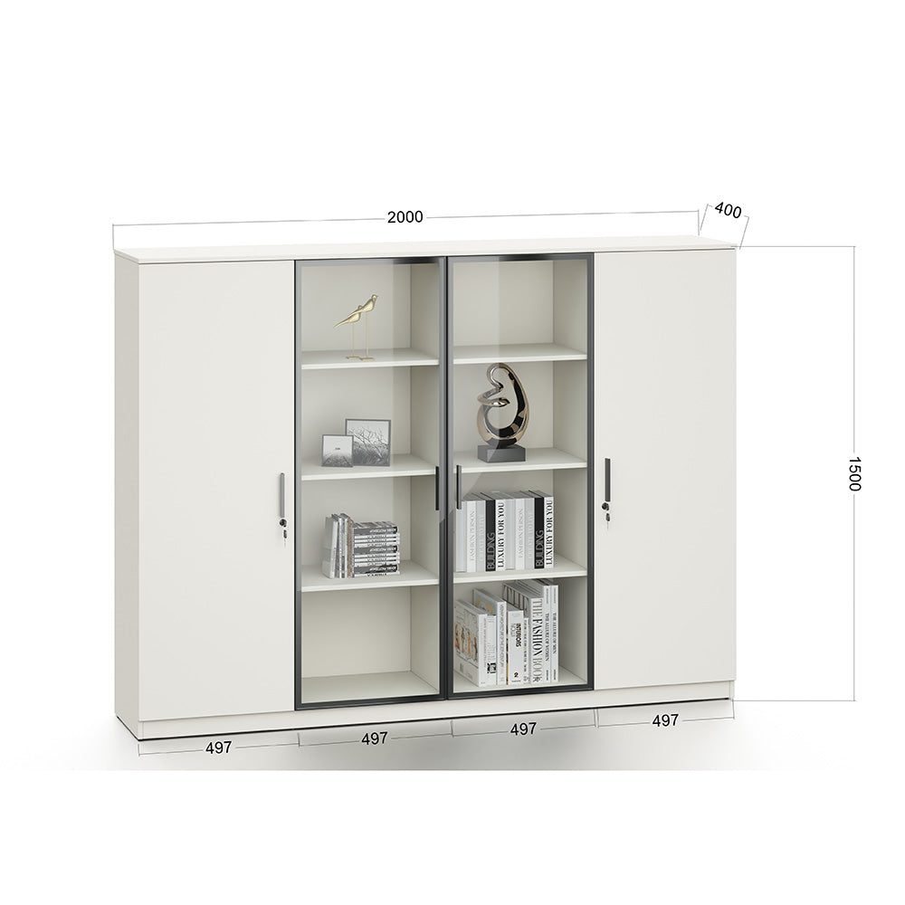 ASPEN Display Wall Unit 200cm - White