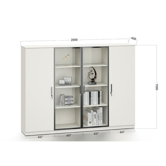 ASPEN Display Wall Unit 200cm - White