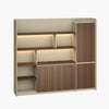 ANDERS Display Wall Unit 240cm - Hazelnut & Beige