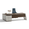 ANDERS Executive Desk Reversible Return 2.2M - Hazelnut & Beige