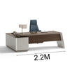 ANDERS Executive Desk Reversible Return 2.2M - Hazelnut & Beige