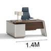 ANDERS Executive Desk Reversible Return 1.4M - Hazelnut & Beige