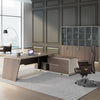 ANDERS Executive Desk Reversible Return 2.2M - Hazelnut & Beige