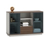 ANDERS Credenza Cabinet 120cm - Hazelnut & Beige