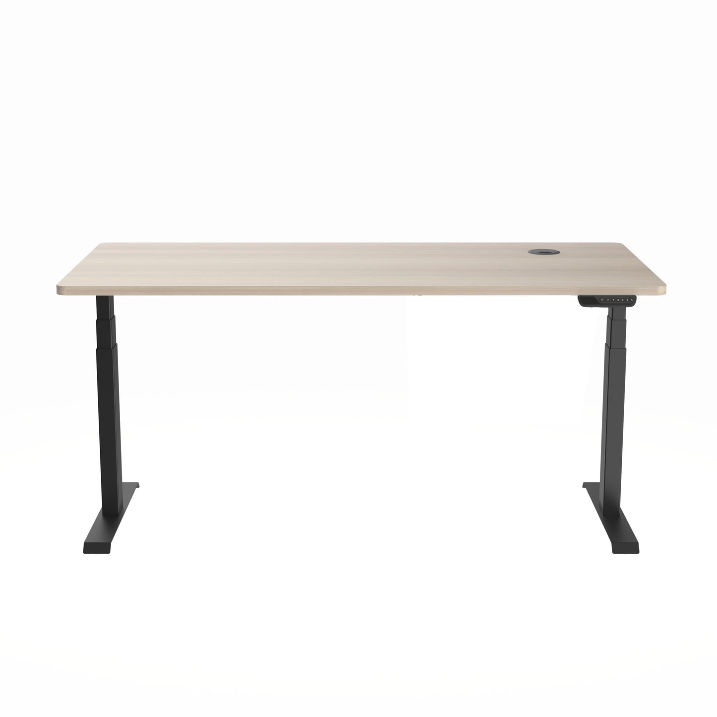 MARLO Single Workstation with Lift 1.4M - Oak & Black