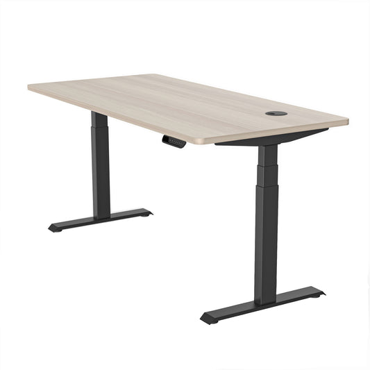 MARLO Single Workstation with Lift 1.4M - Oak & Black