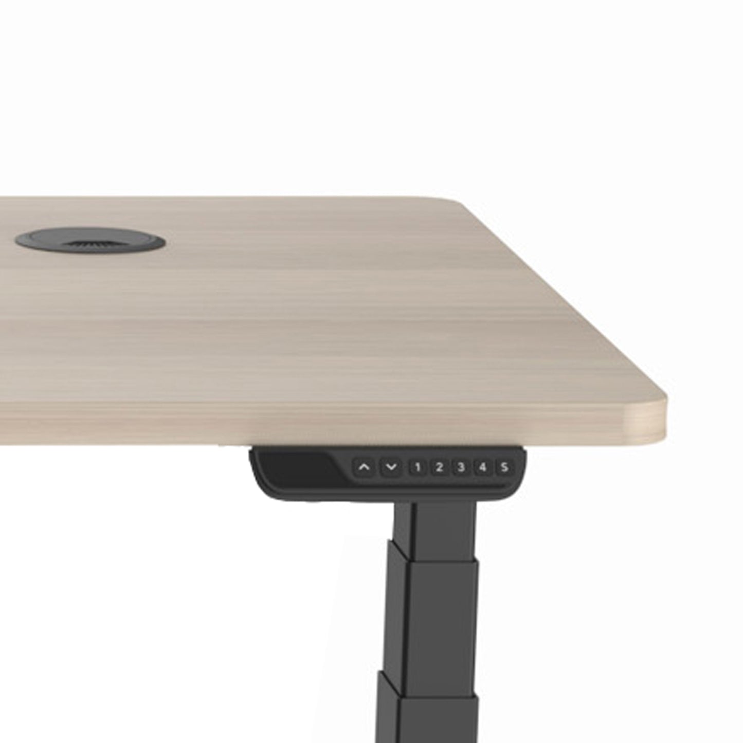MARLO Single Workstation with Lift 1.6M - Oak & Black