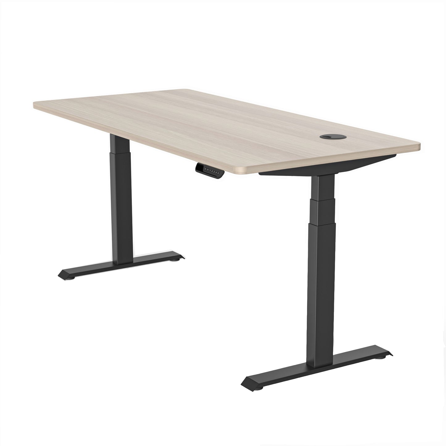 MARLO Single Workstation with Lift 1.6M - Oak & Black