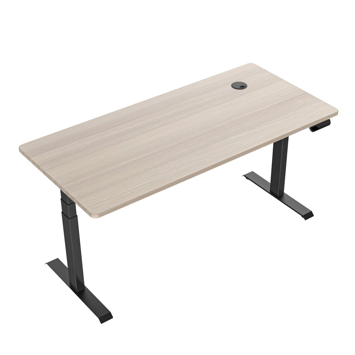MARLO Single Workstation with Lift 1.6M - Oak & Black