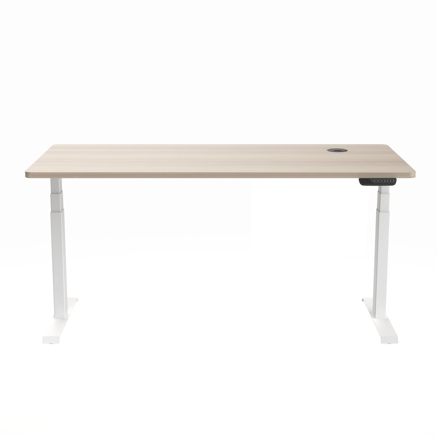 MARLO Single Workstation with Lift 1.4M - Oak & White