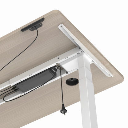 MARLO Single Workstation with Lift 1.6M - Oak & White