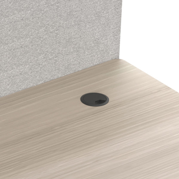 Marlo 2 People Workstation Dual Lift 1 6m Oak Black Modern Furniture