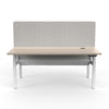 MARLO 2 People Workstation Dual Lift 1.4M  - Oak & White