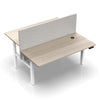 MARLO 2 People Workstation Dual Lift 1.4M  - Oak & White