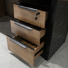 LOGAN Executive Desk Reversible 150cm - Warm Oak & Black