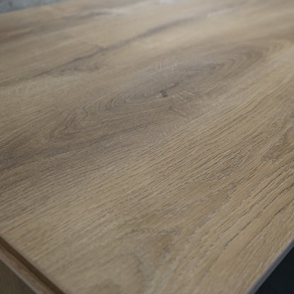 LOGAN Executive Desk Reversible 180cm - Warm Oak & Black