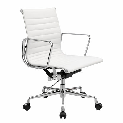 DAKIN Low Back Office Chair - White & Chrome