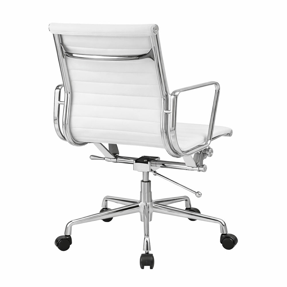 DAKIN Low Back Office Chair - White & Chrome