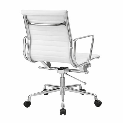 DAKIN Low Back Office Chair - White & Chrome
