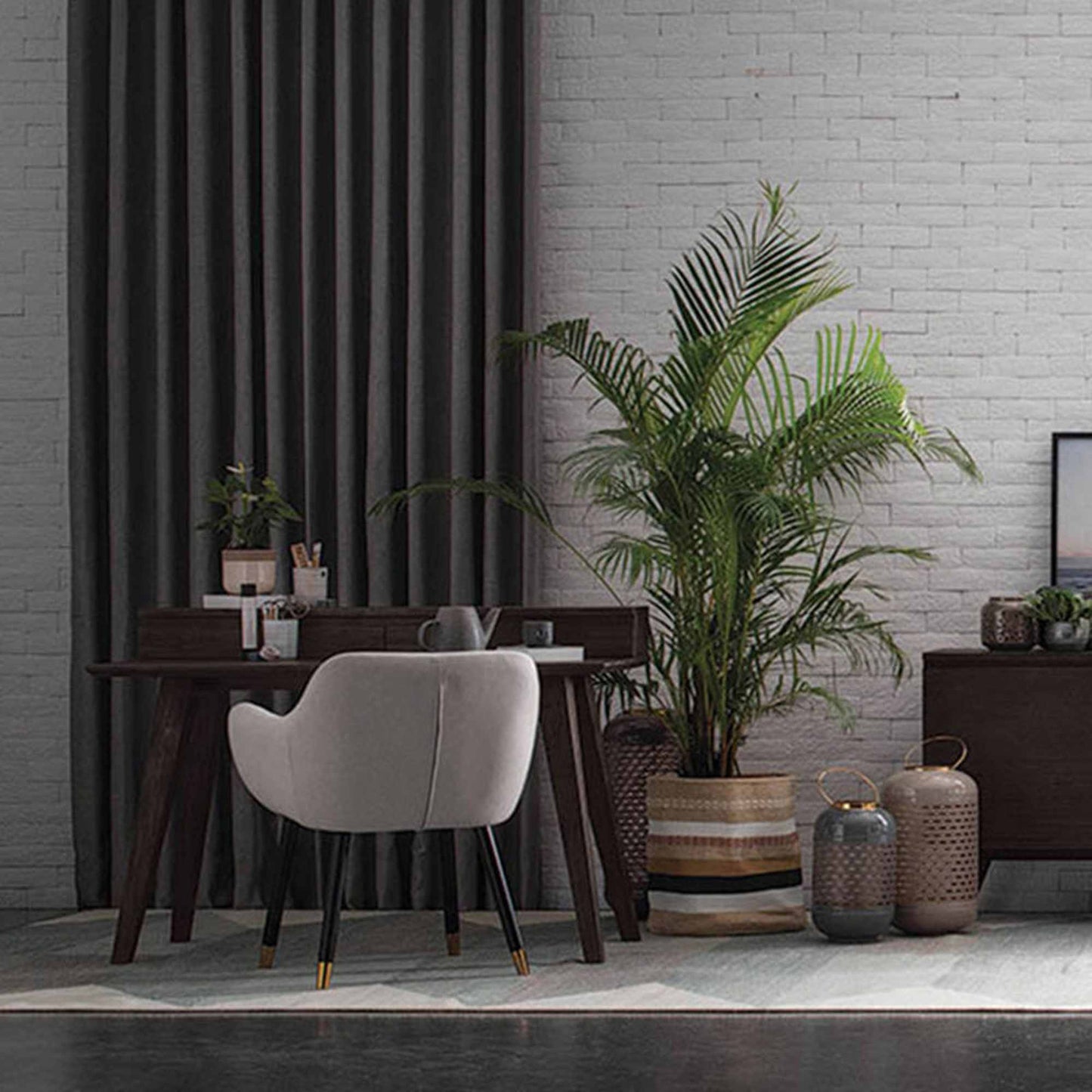 AILIN Armchair - Grey Veloutine