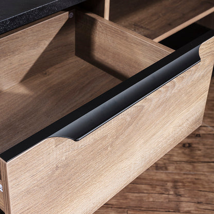 DAXTON Executive Desk with Left Return with Lift 200cm - Warm Oak